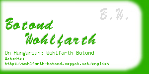 botond wohlfarth business card